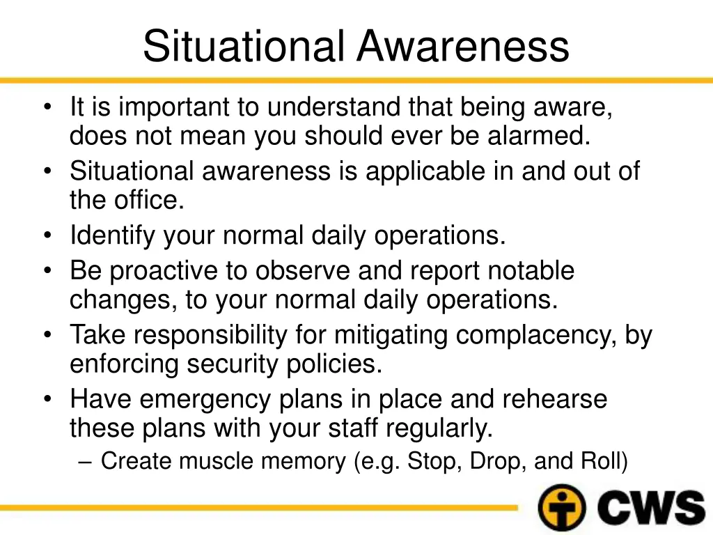 situational awareness