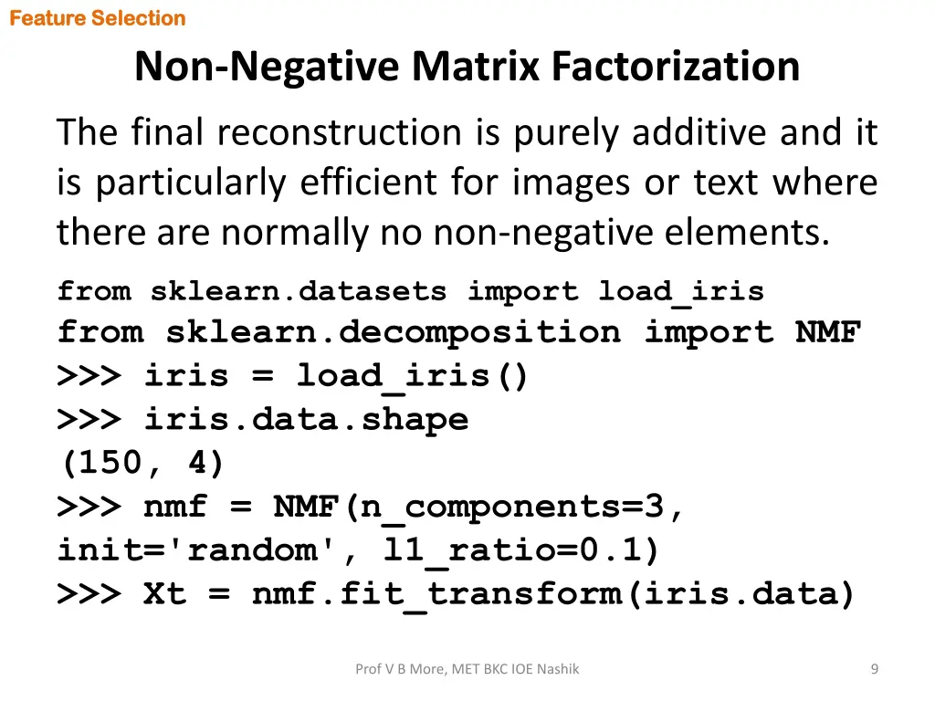 feature selection feature selection 7