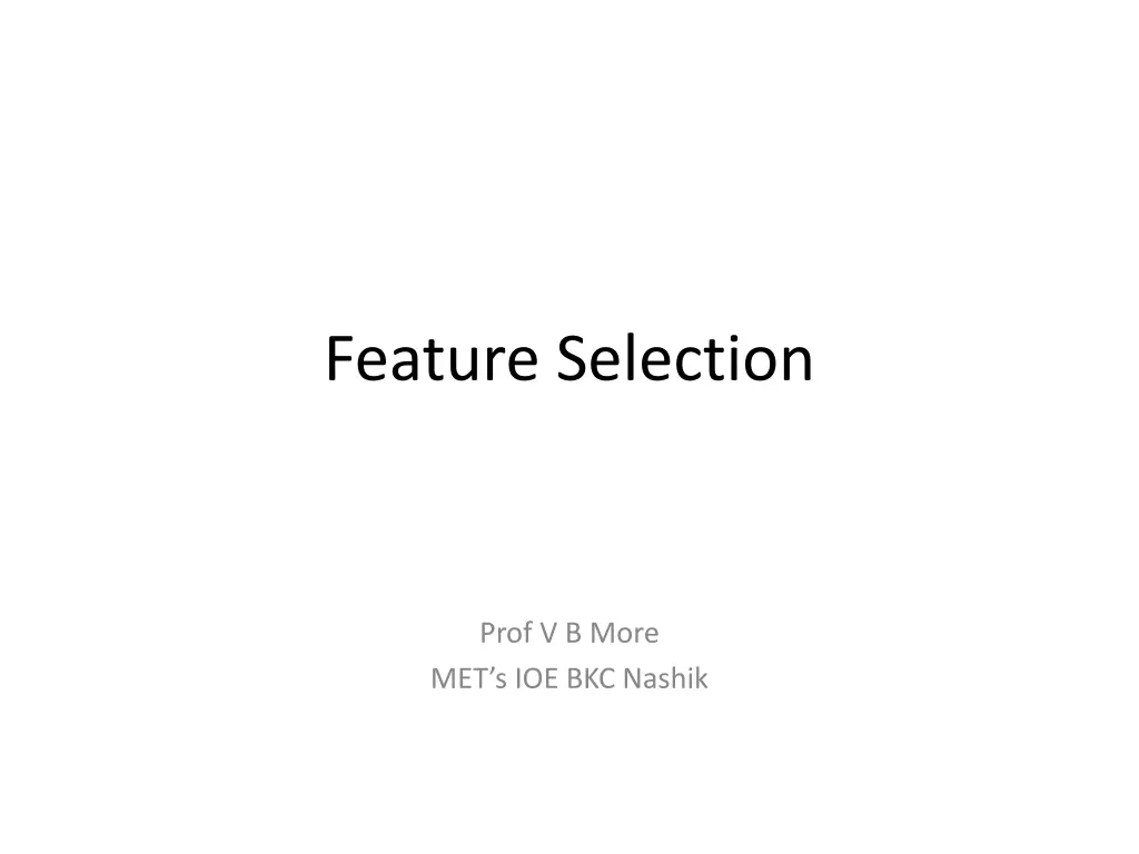 feature selection