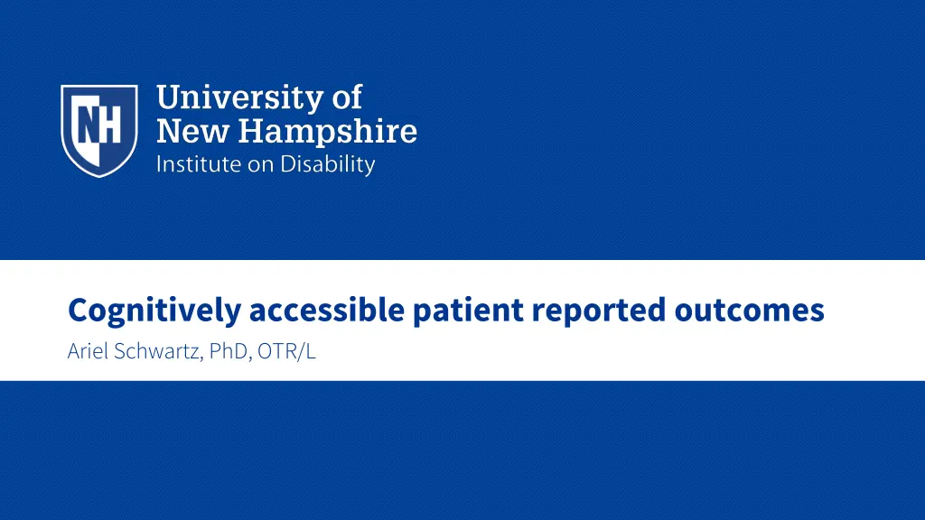 cognitively accessible patient reported outcomes