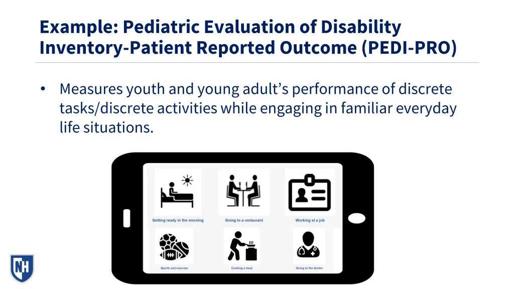 example pediatric evaluation of disability