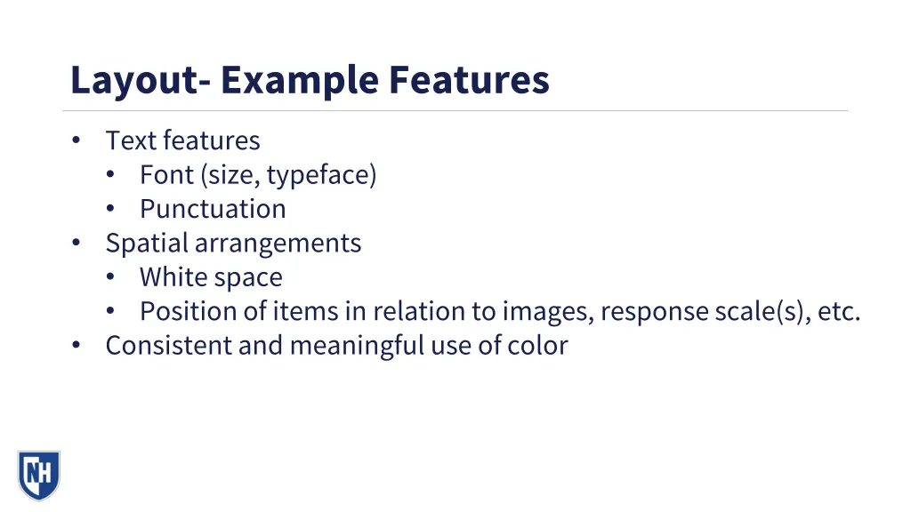 layout example features