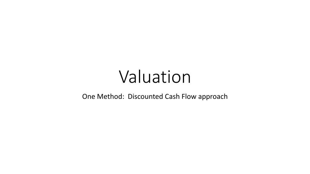 valuation