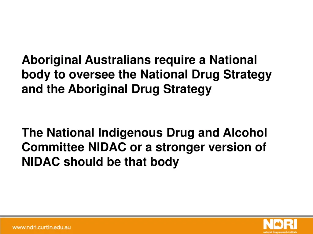 aboriginal australians require a national body