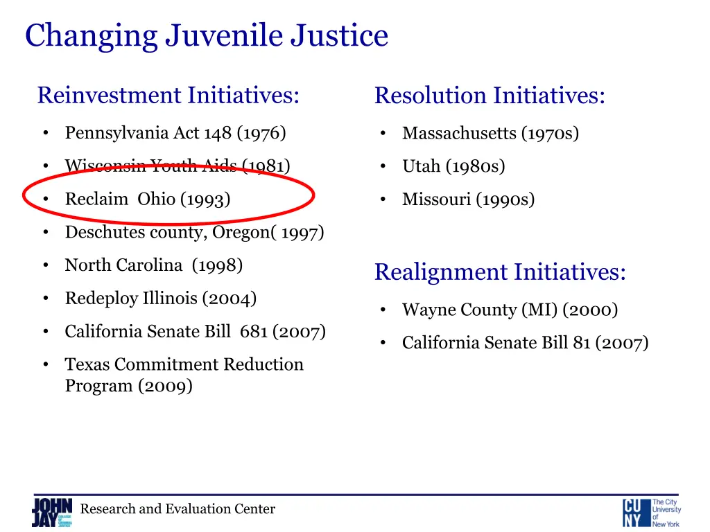 changing juvenile justice