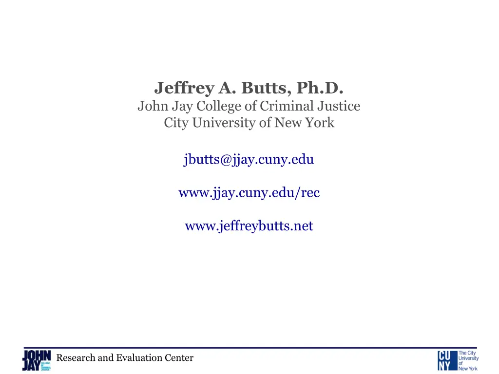 jeffrey a butts ph d john jay college of criminal