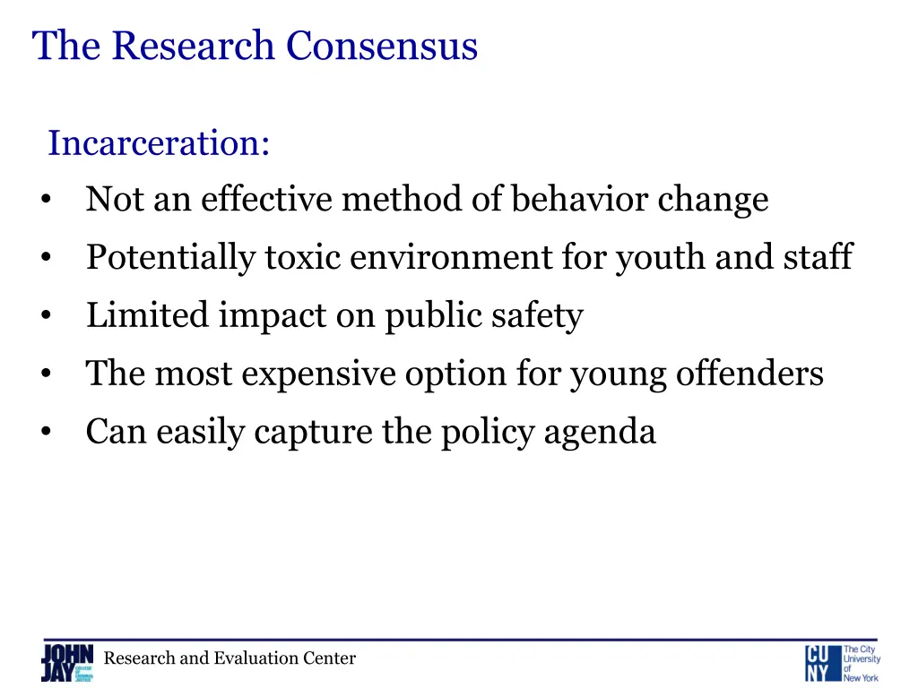 the research consensus