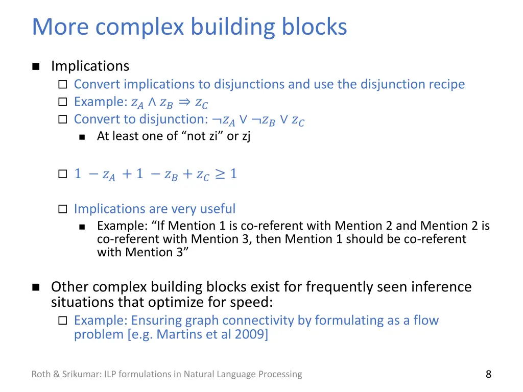 more complex building blocks