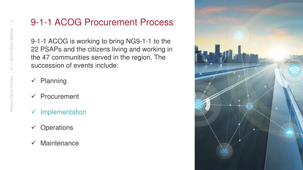 9 1 1 acog procurement process