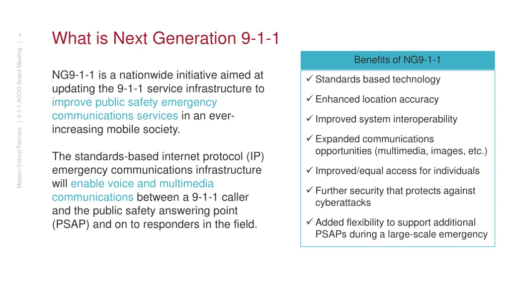 what is next generation 9 1 1
