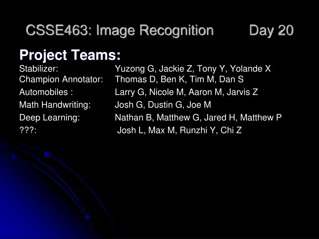 csse463 image recognition