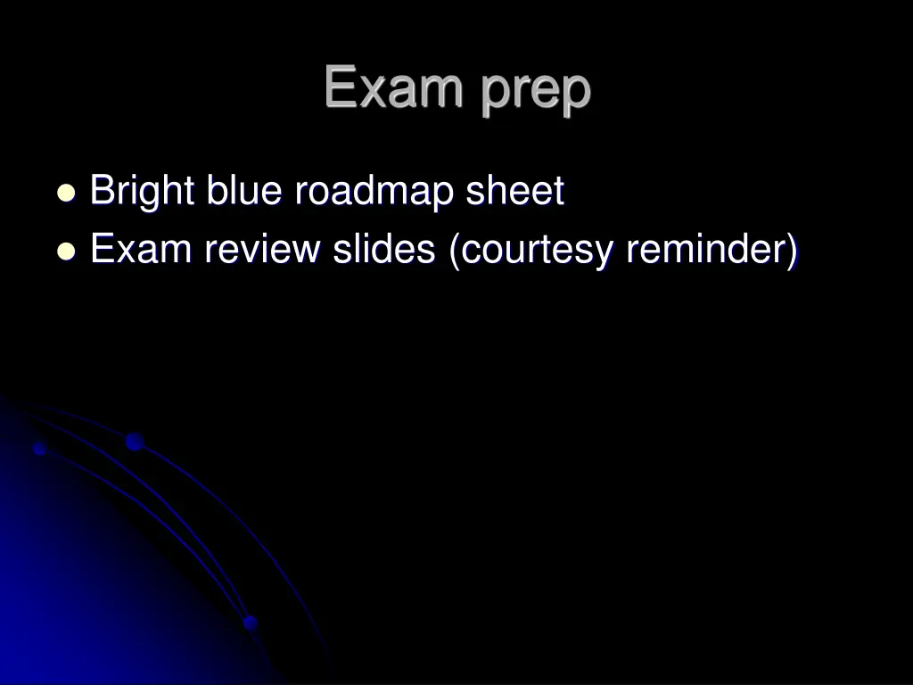 exam prep