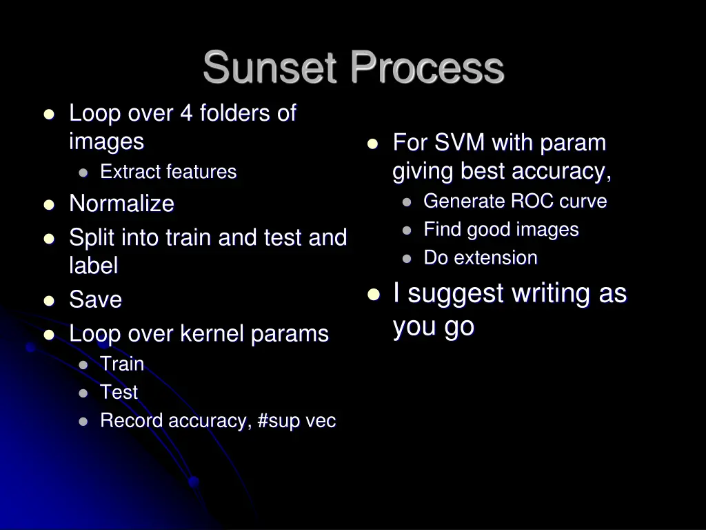 sunset process