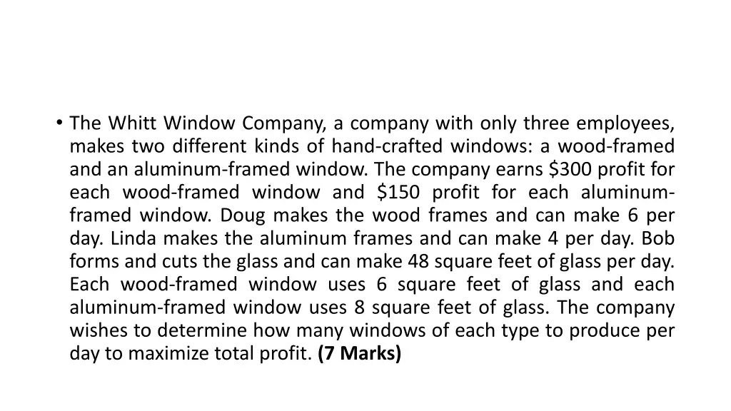 the whitt window company a company with only