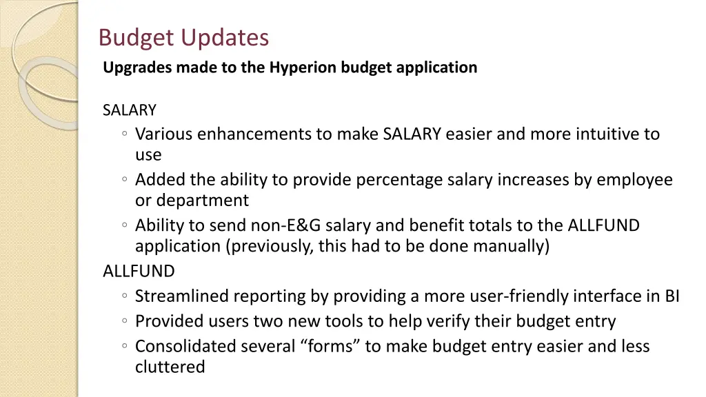 budget updates upgrades made to the hyperion