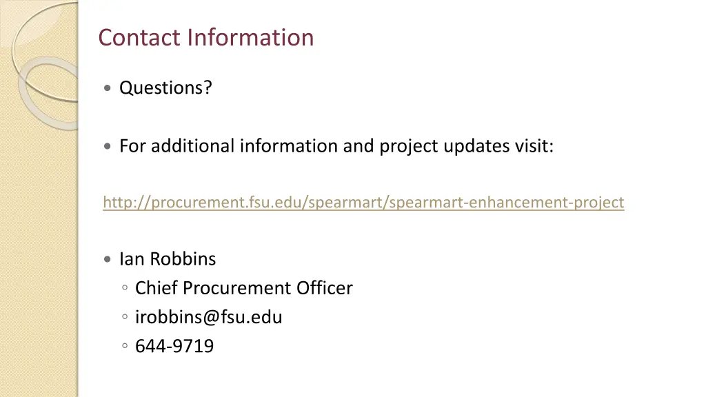 contact information