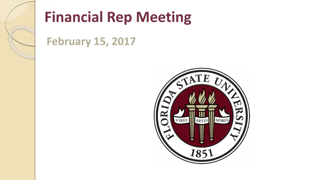 financial rep meeting