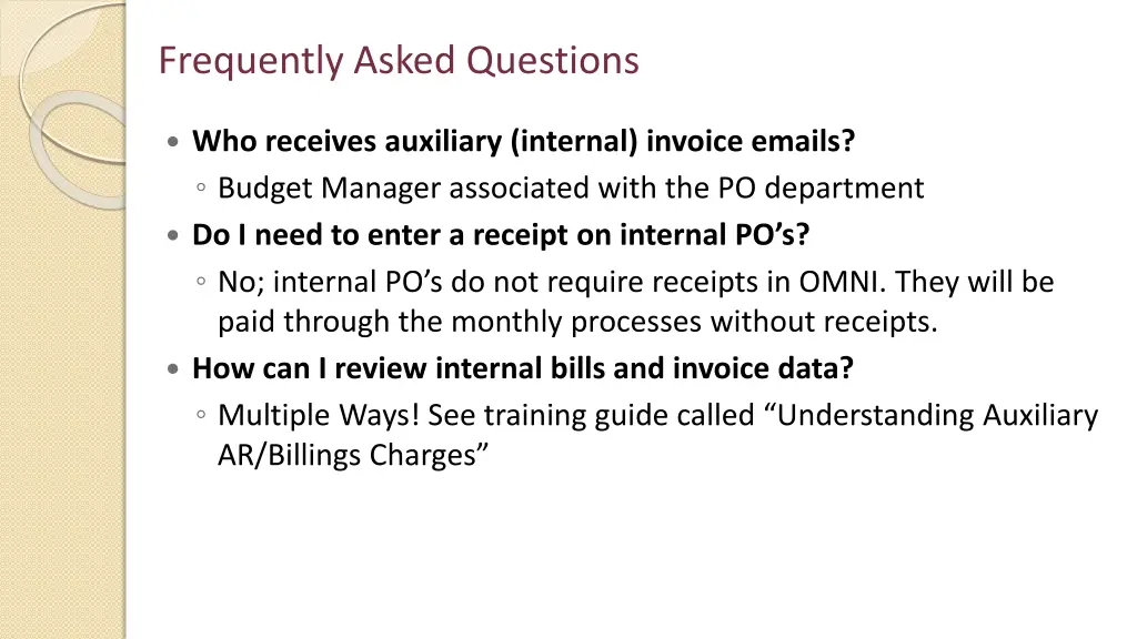 frequently asked questions