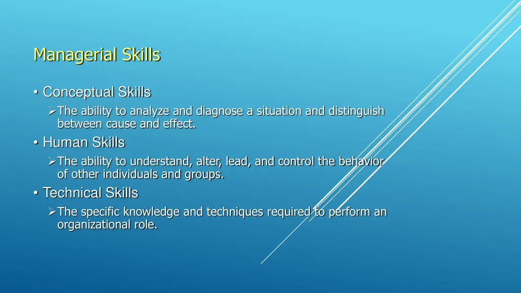 managerial skills