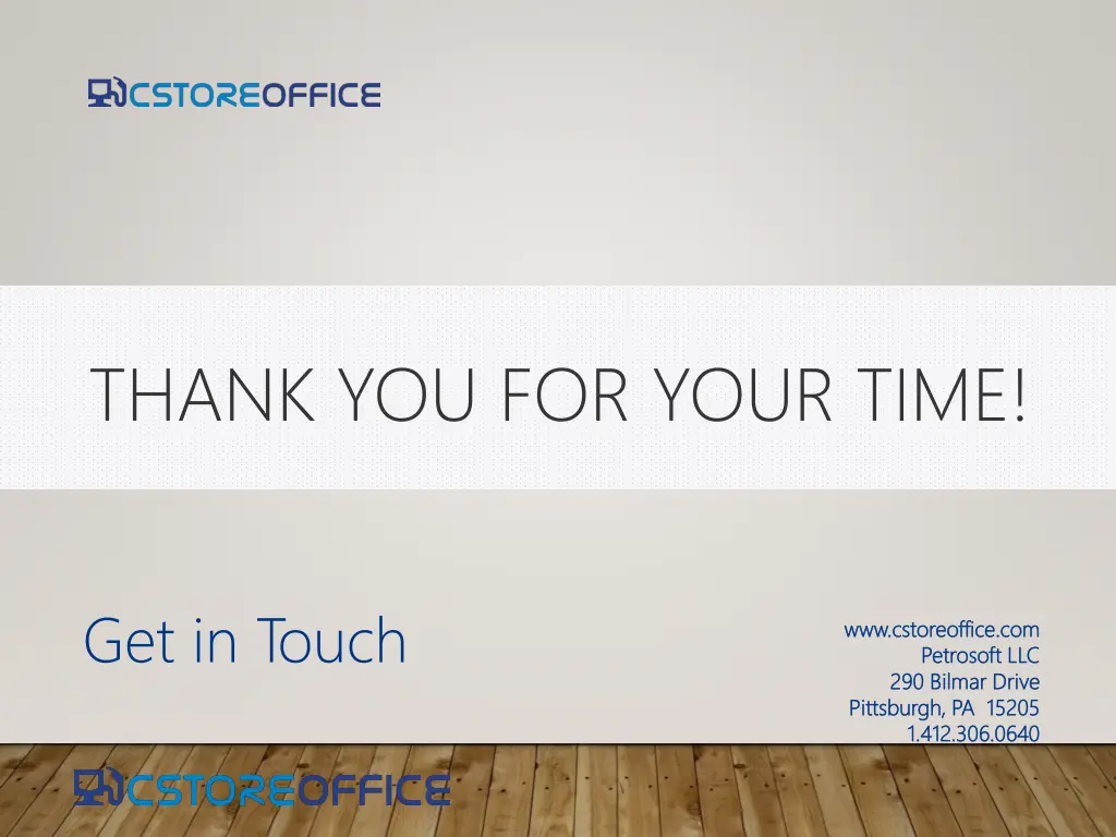 thank you for your time