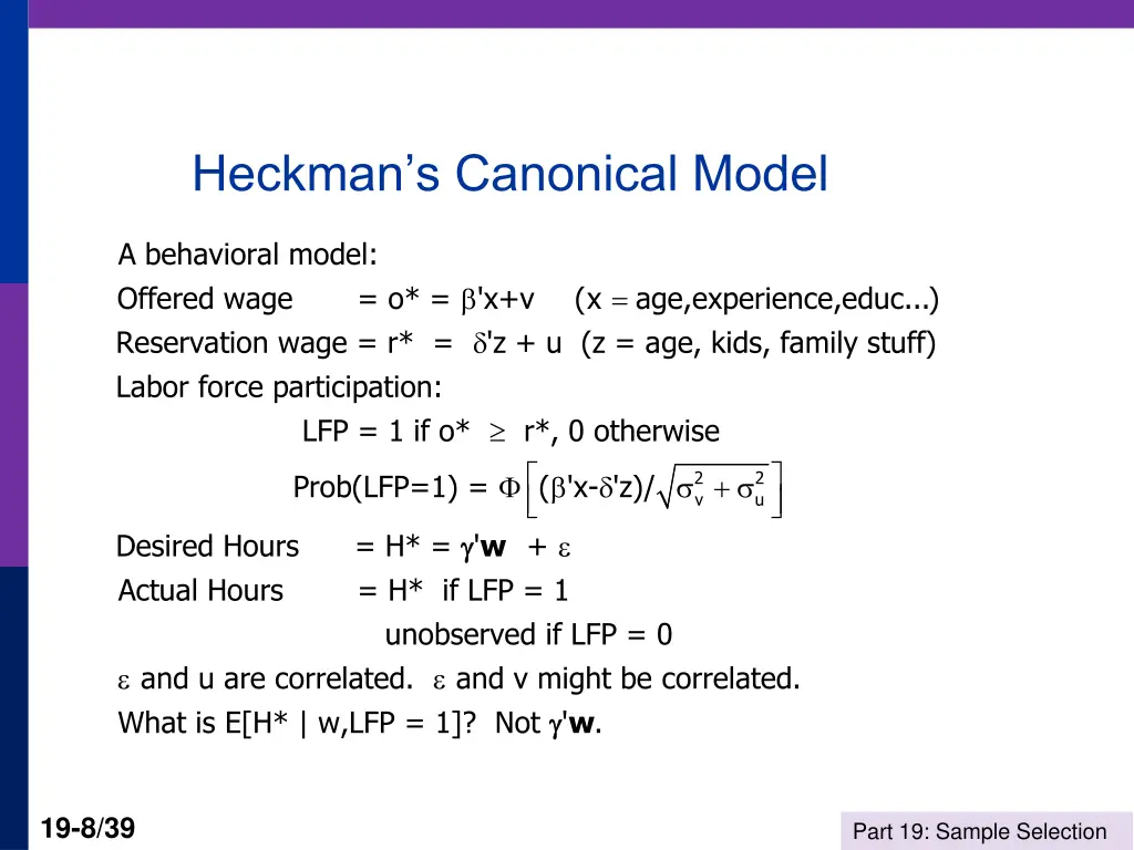 heckman s canonical model