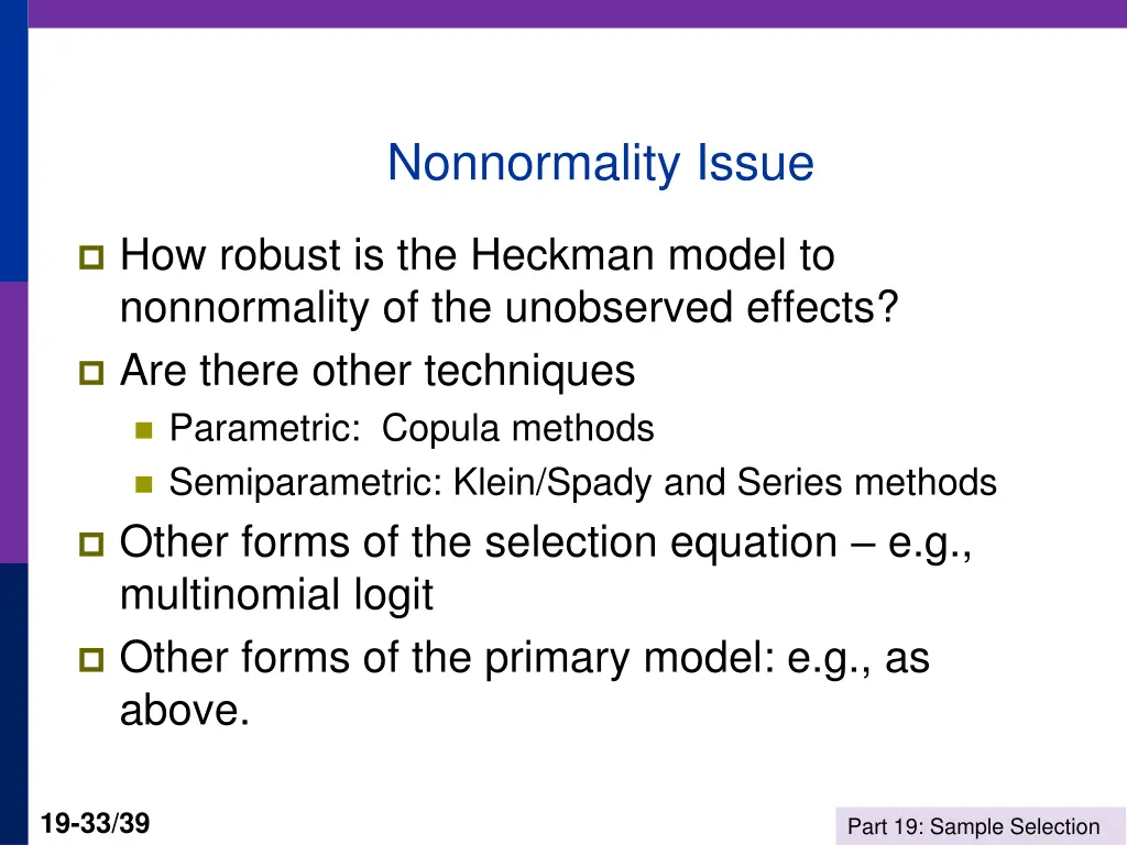 nonnormality issue