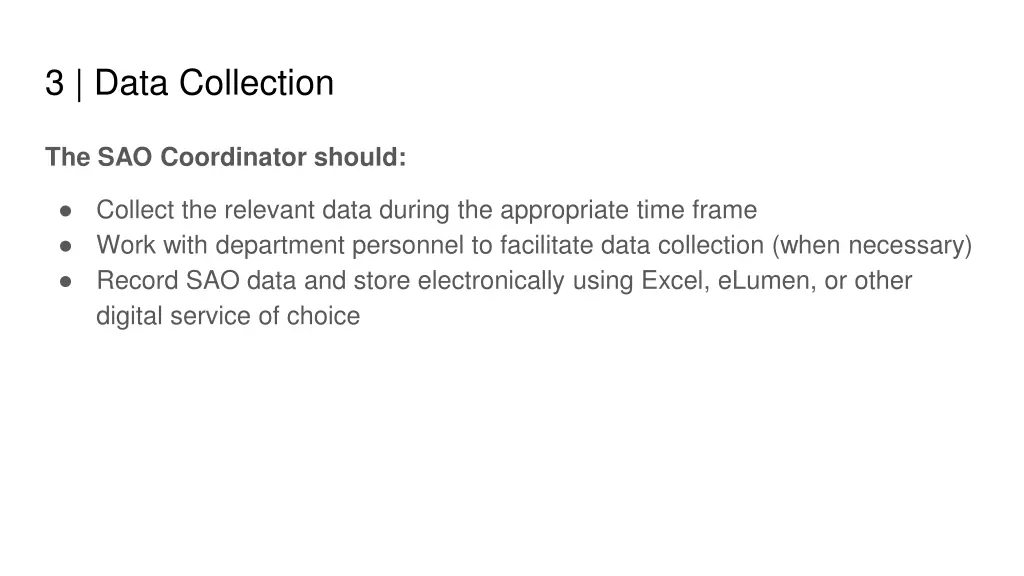3 data collection