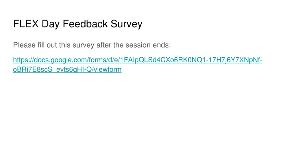 flex day feedback survey