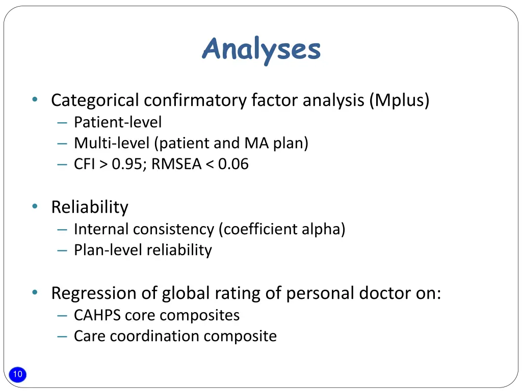 analyses