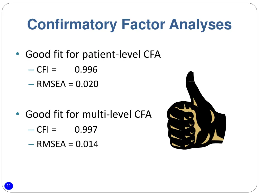 confirmatory factor analyses