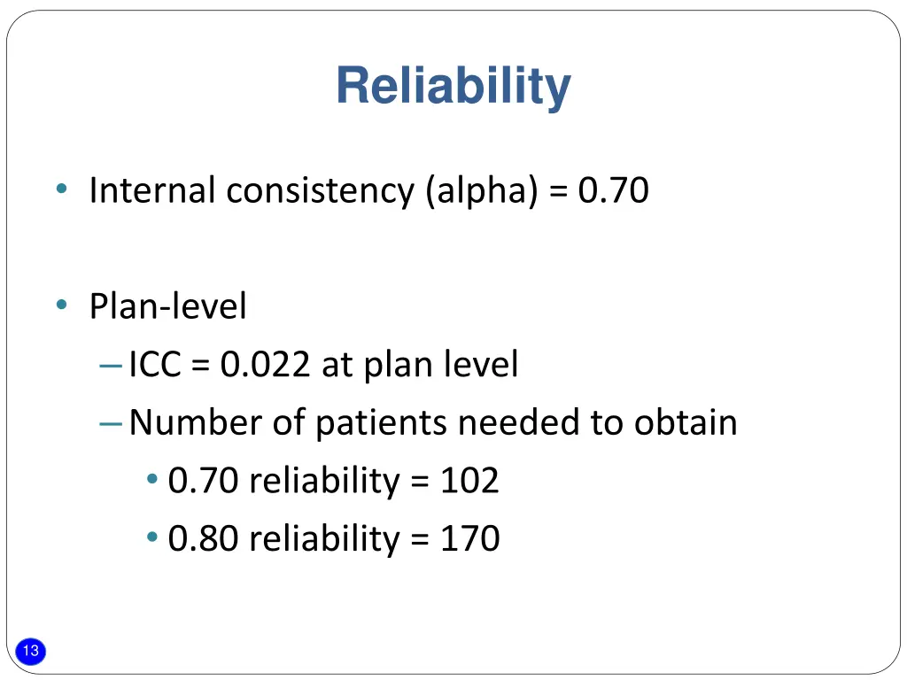 reliability