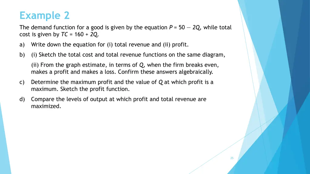 example 2 the demand function for a good is given