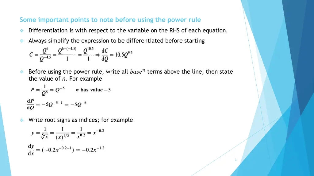 some important points to note before using