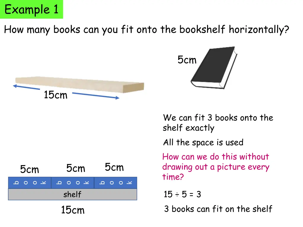 example 1 how many books can you fit onto