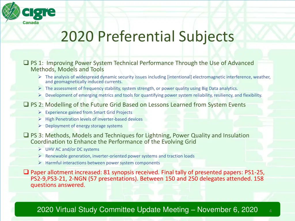 2020 preferential subjects