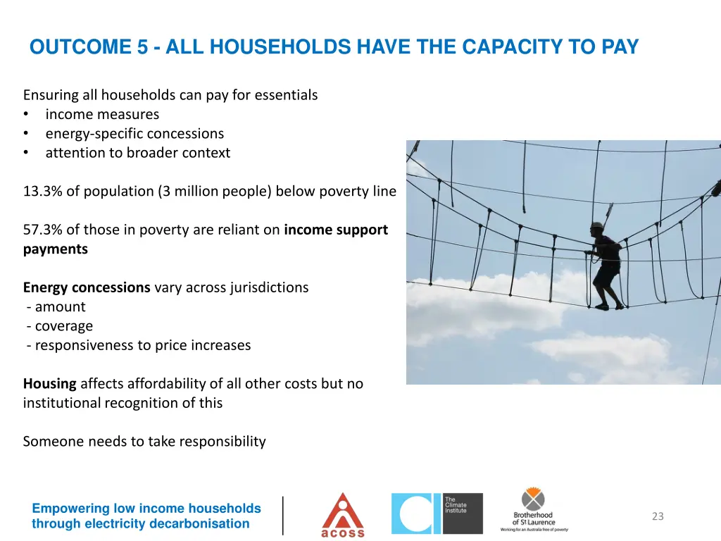 outcome 5 all households have the capacity to pay 1
