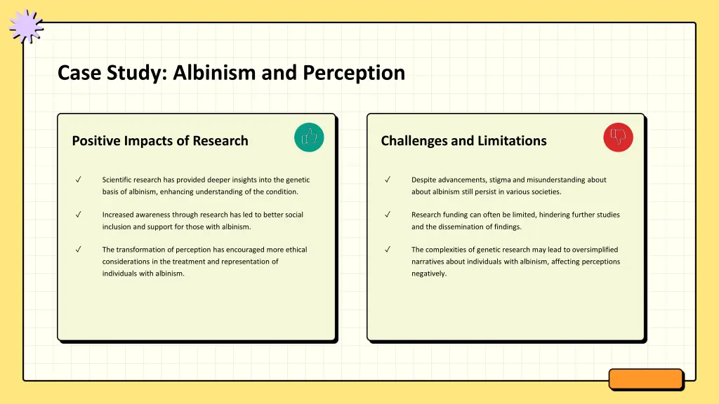 case study albinism and perception