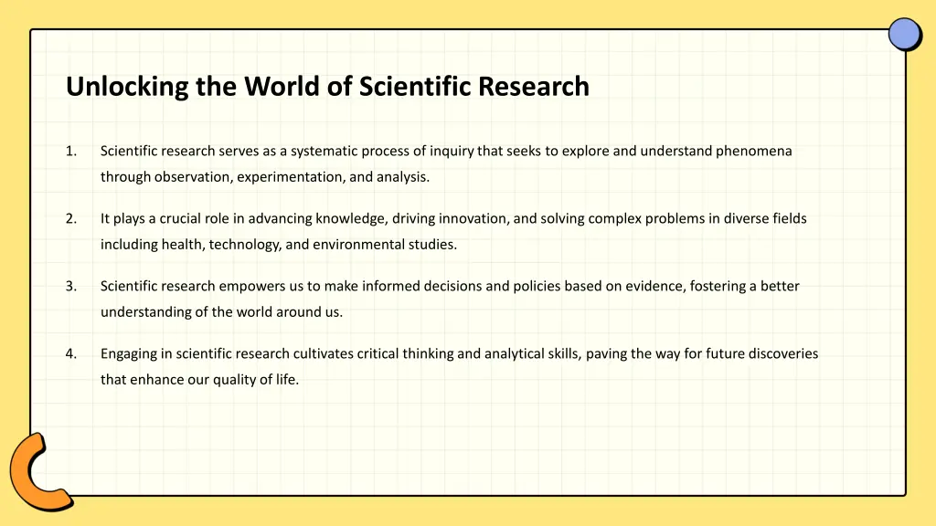 unlocking the world of scientific research