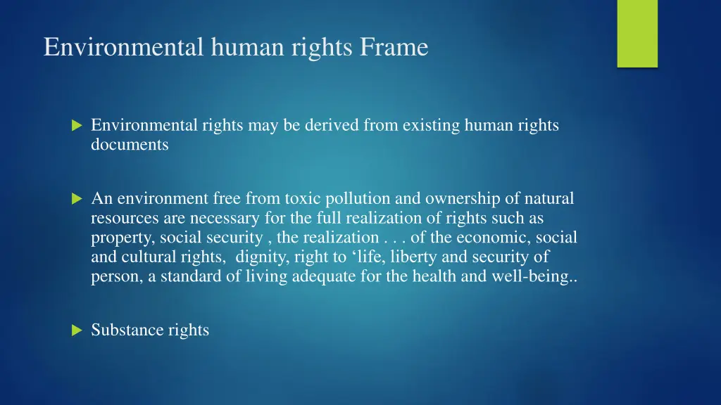 environmental human rights frame