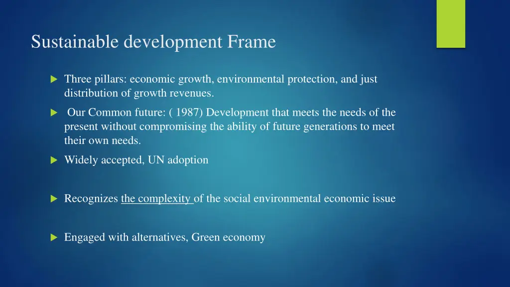 sustainable development frame