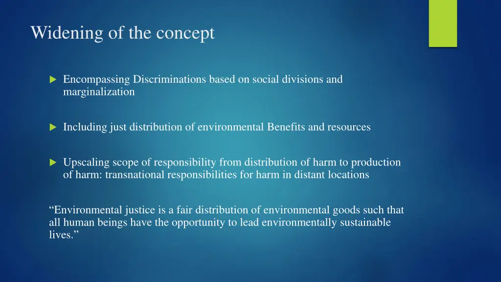 widening of the concept