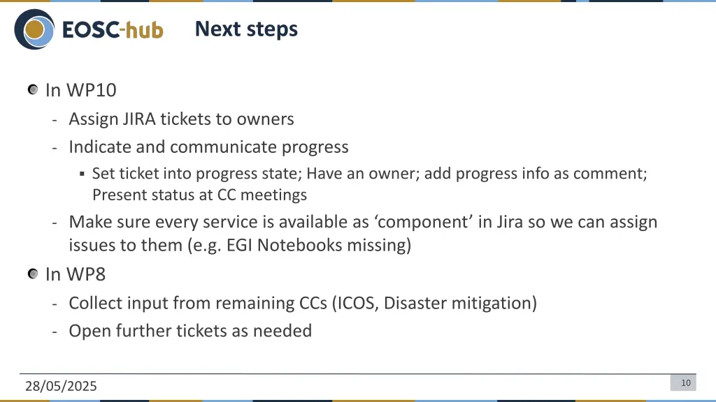 next steps