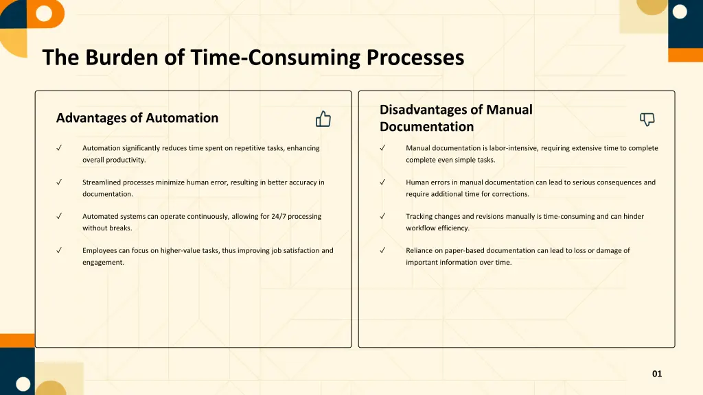 the burden of time consuming processes