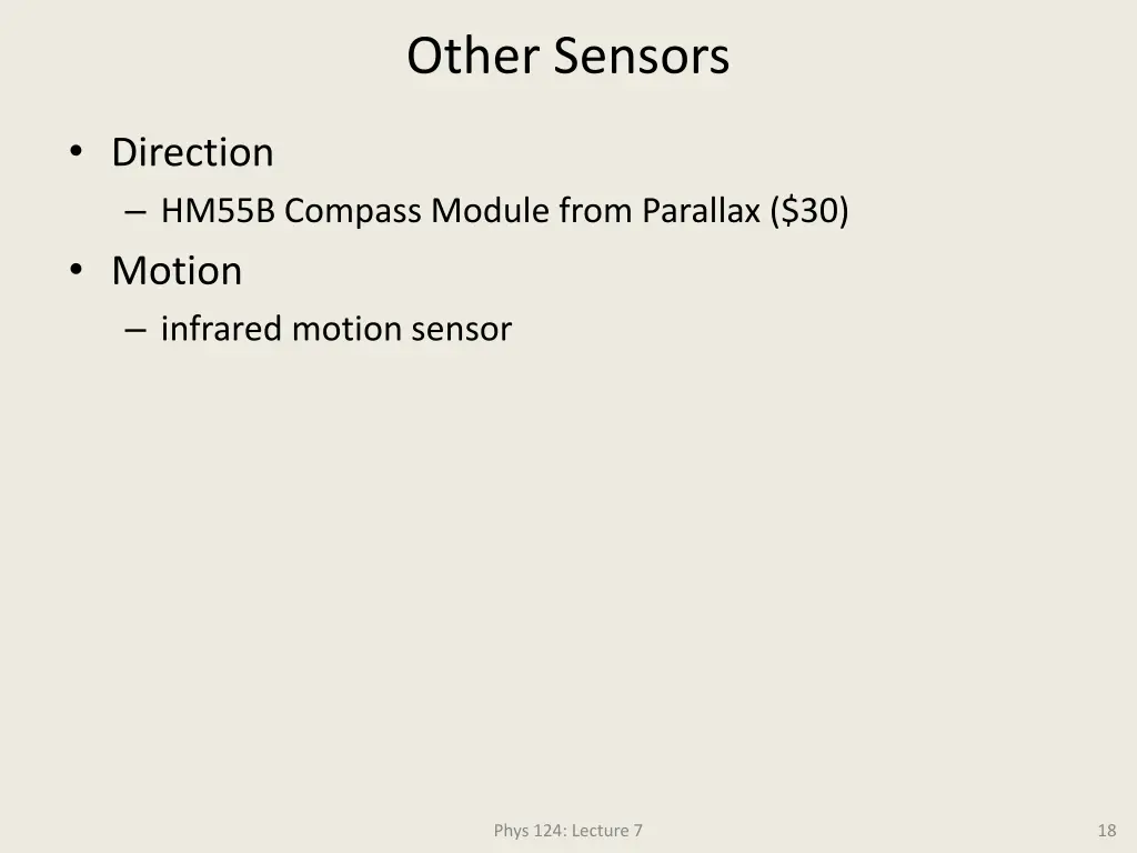 other sensors
