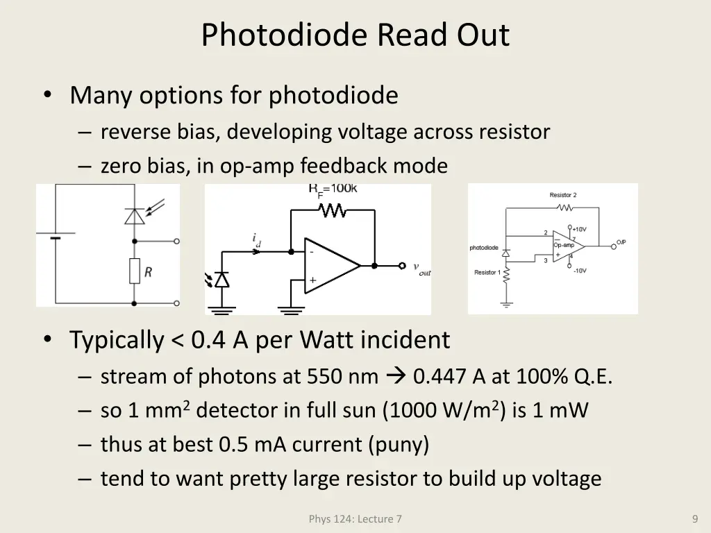 photodiode read out