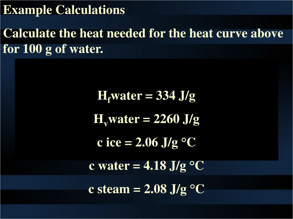 example calculations