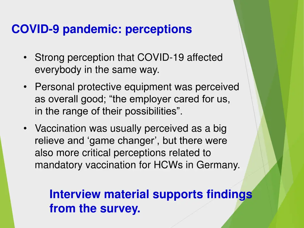 covid 9 pandemic perceptions