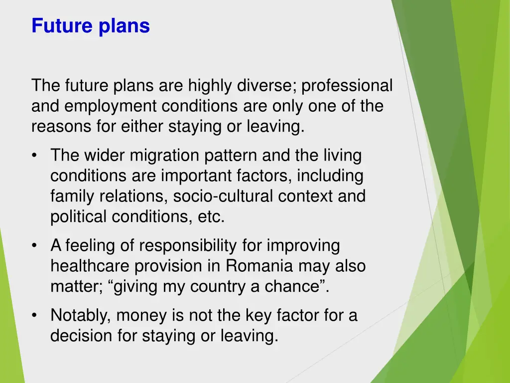 future plans