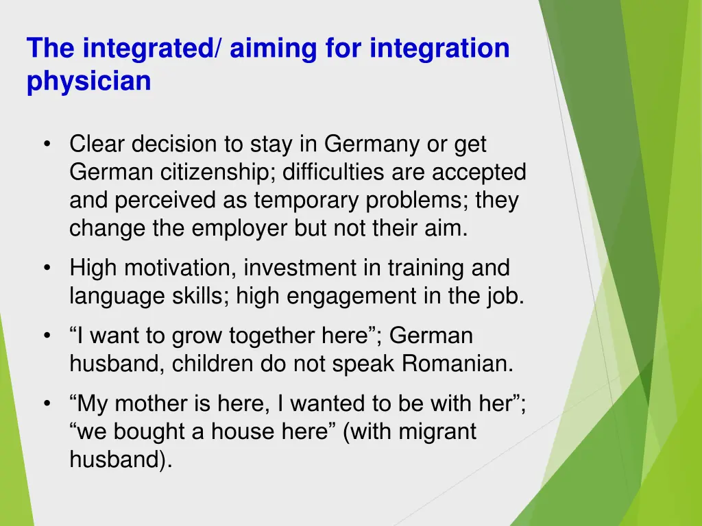 the integrated aiming for integration physician