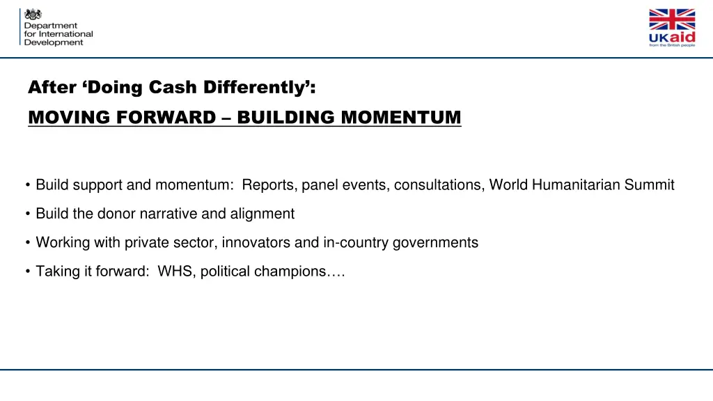 after doing cash differently moving forward